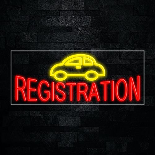 Auto Registration LED Flex Sign 32″ x 13″