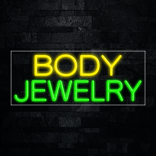 Body Jewelry LED Flex Sign 32″ x 13″