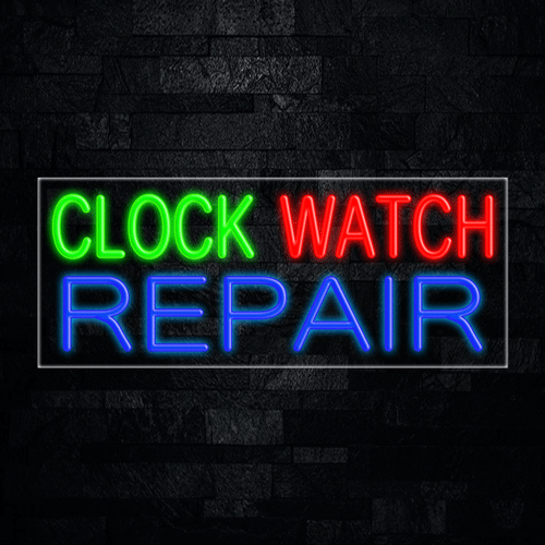 Clock Watch Repair LED Flex Sign 32″ x 13″