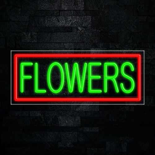 Flowers LED Flex Sign 32″ x 13″