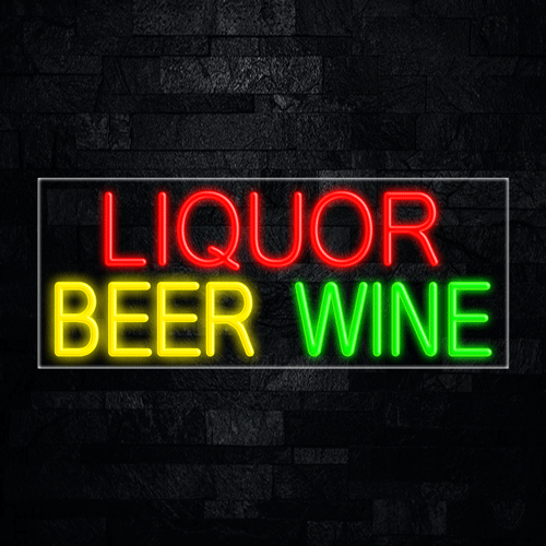 Liquor Beer Wine LED Flex Sign 32″ x 13″