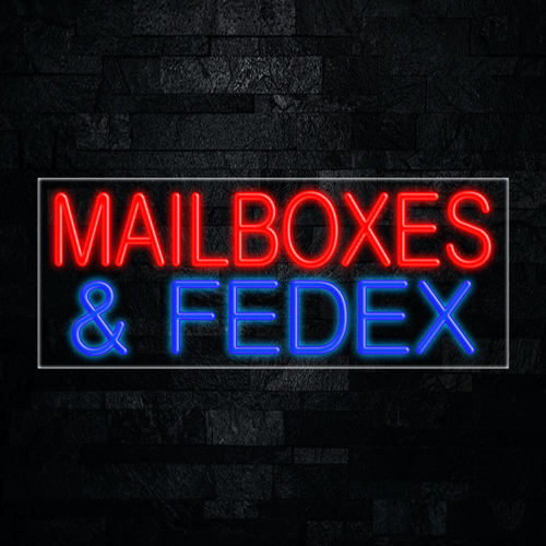 Mailboxes & FedEx LED Flex Sign 32″ x 13″