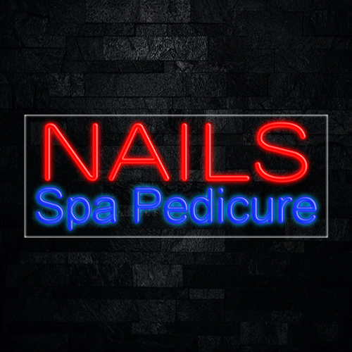 Nails Spa Pedicure LED Flex Sign 32″ x 13″