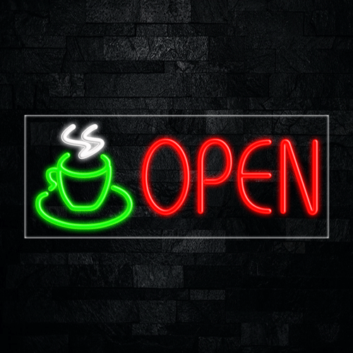 Open Coffee LED Flex Sign 32″ x 13″