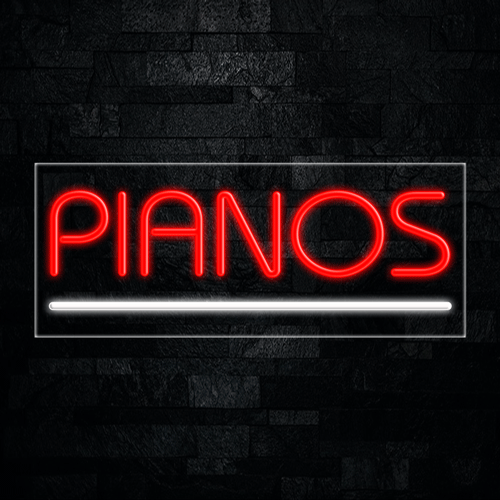 Pianos LED Flex Sign 32″ x 13″