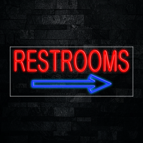 Restrooms LED Flex Sign 32″ x 13″