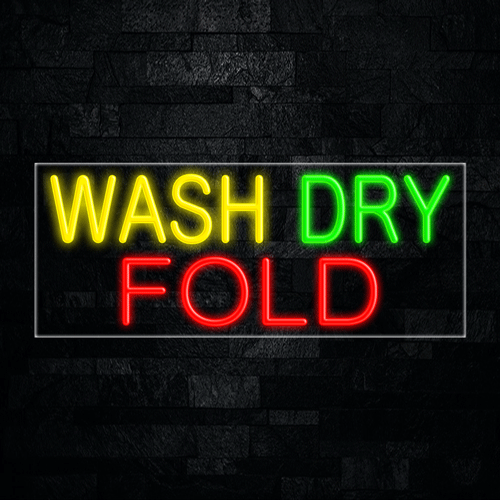 Wash Dry Fold LED Flex Sign 32″ x 13″