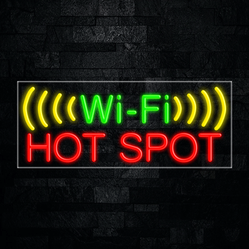 Wi-Fi Hot Spot LED Flex Sign 32″ x 13″