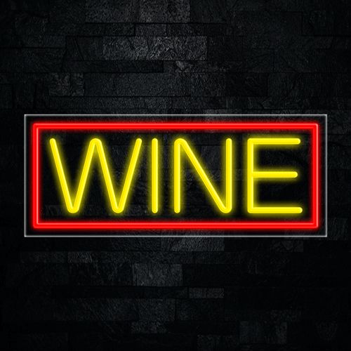 Wine LED Flex Sign 32″ x 13″