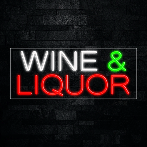 Wine & Liquor LED Flex Sign 32″ x 13″