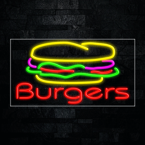 Burgers LED Flex Sign 37″ x 20″