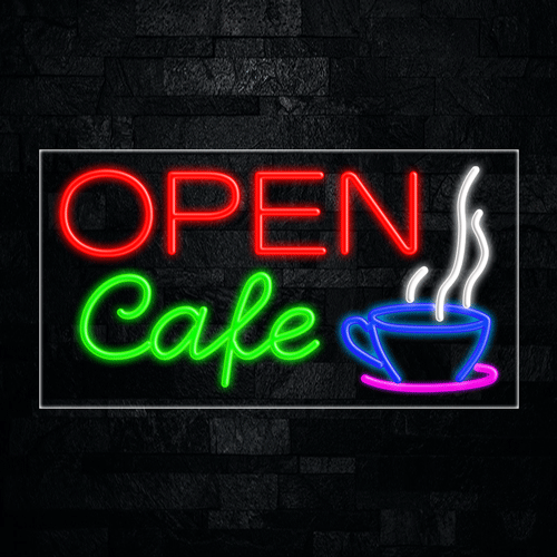 Open Café LED Flex Sign 37″ x 20″