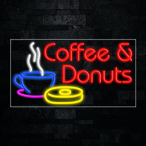 Coffee & Donuts LED Flex Sign 37″ x 20″