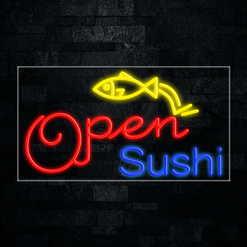 Open Sushi LED Flex Sign 37″ x 20″