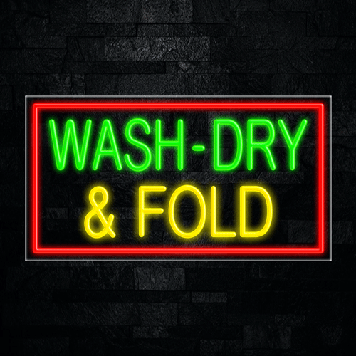 Wash-Dry & Fold LED Flex Sign 37″ x 20″