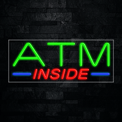 ATM Inside LED Flex Sign 32″ x 13″