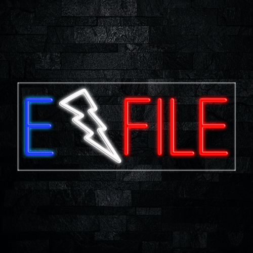 E File LED Flex Sign 32″ x 13″