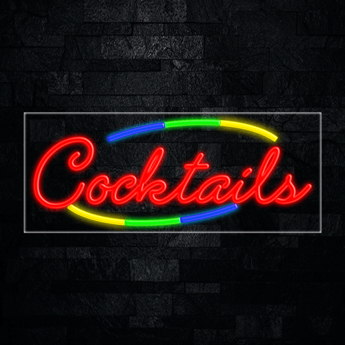 Cocktails LED Flex Sign 32″ x 13″