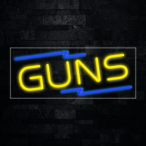 Guns LED Flex Sign 32″ x 13″