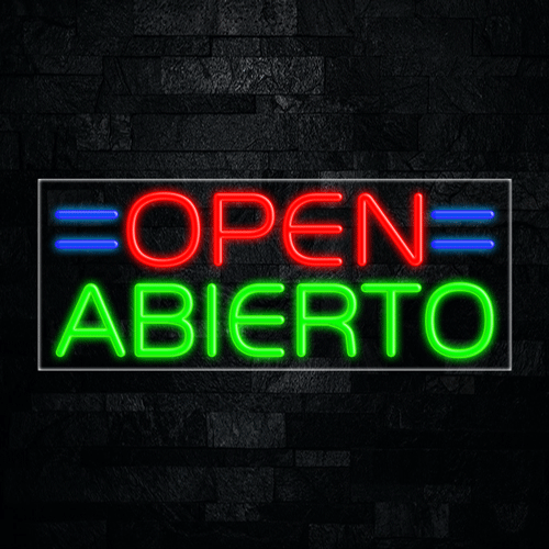 Open Abierto LED Flex Sign 32″ x 13″