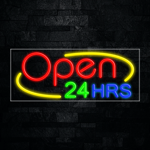 Open 24 Hrs LED Flex Sign 32″ x 13″