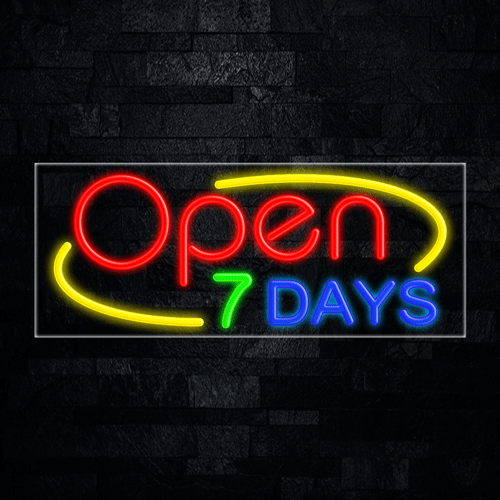 Open 7 Days LED Flex Sign 32″ x 13″