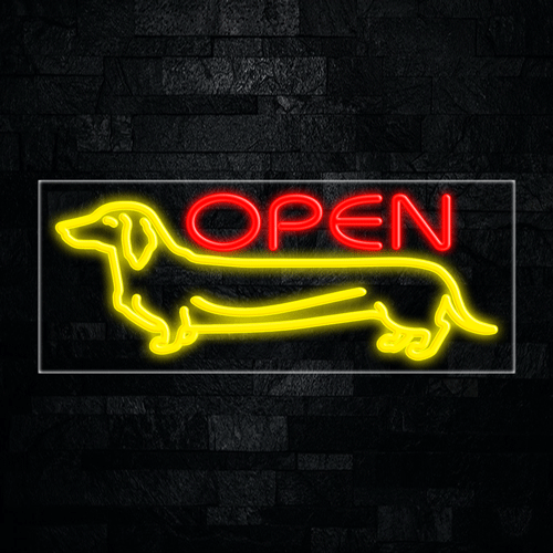 Open Dog Grooming LED Flex Sign 32″ x 13″