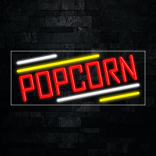 Popcorn LED Flex Sign 32″ x 13″