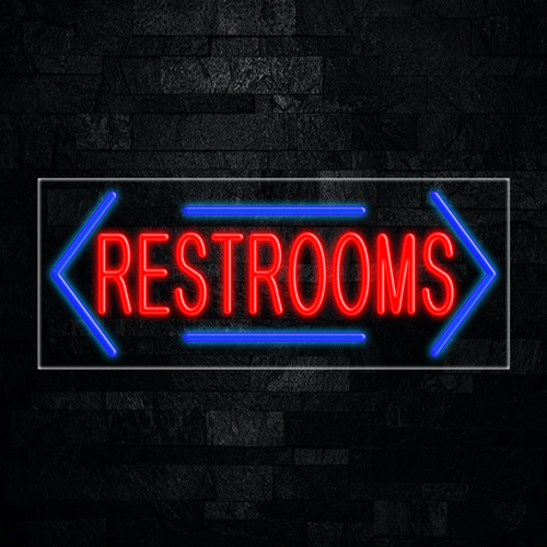 Restrooms LED Flex Sign 32″ x 13″