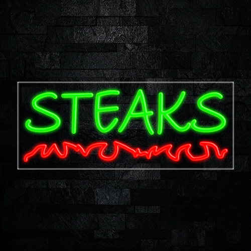 Steaks LED Flex Sign 32″ x 13″