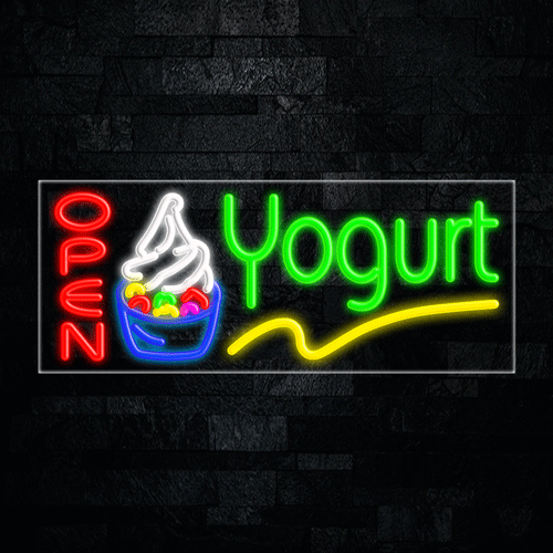 Yogurt Open LED Flex Sign 32″ x 13″