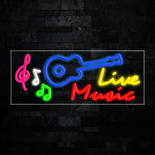 Live Music LED Flex Sign 32″ x 13″