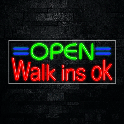 Open Walk ins ok LED Flex Sign 32″ x 13″