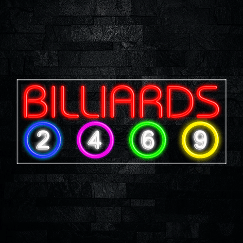 Billiards LED Flex Sign 32″ x 13″