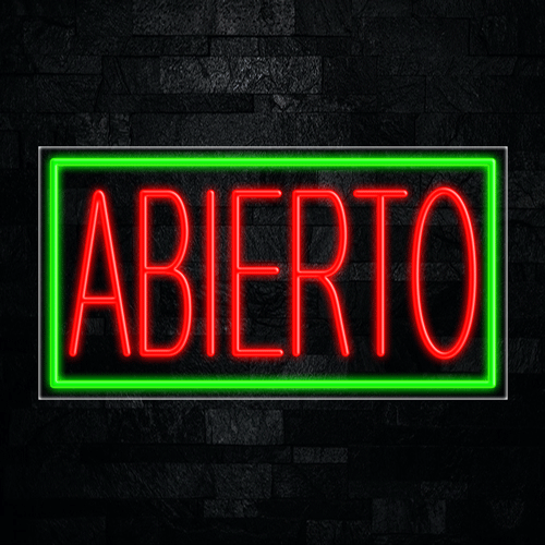 Abierto LED Flex Sign 37″ x 20″