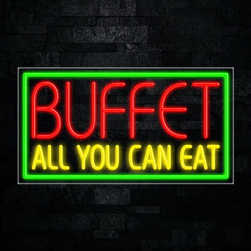 Buffet All You Can Eat LED Flex Sign 37″ x 20″