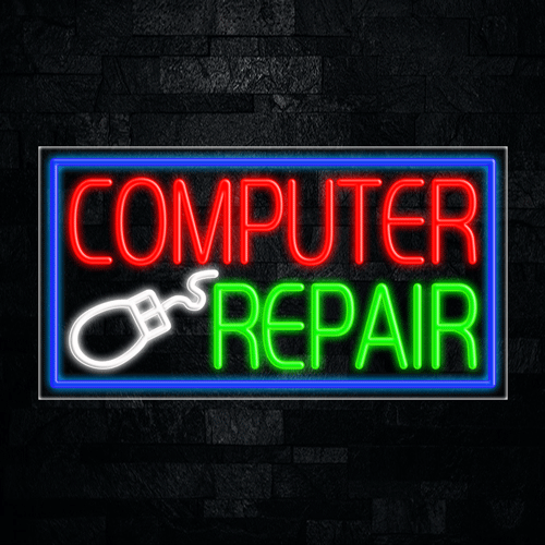 Computer Repair LED Flex Sign 37″ x 20″