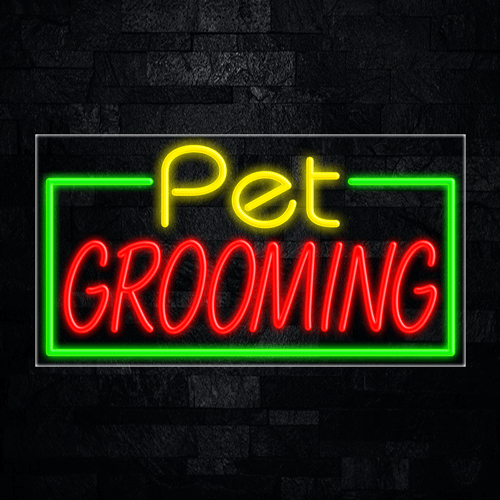 Pet Grooming LED Flex Sign 37″ x 20″