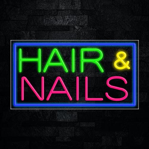 Hair & Nails LED Flex Sign 37″ x 20″