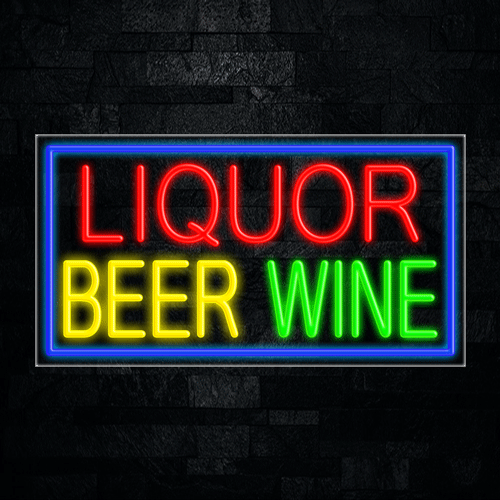 Liquor Beer Wine LED Flex Sign 37″ x 20″