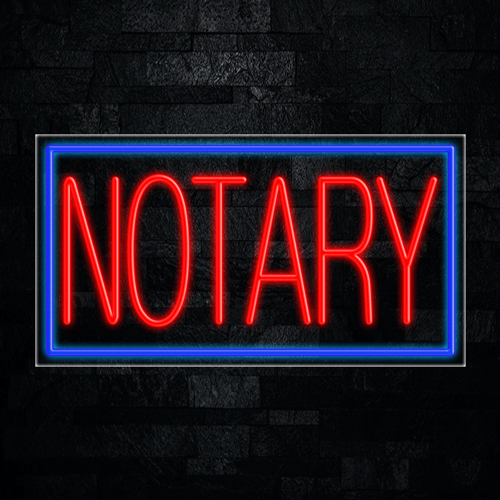 Notary LED Flex Sign 37″ x 20″