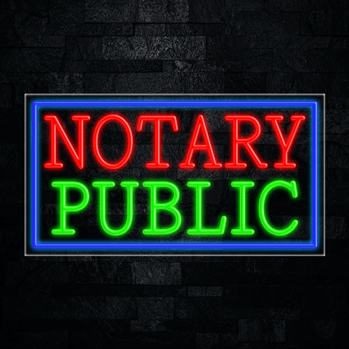 Notary Public LED Flex Sign 37″ x 20″