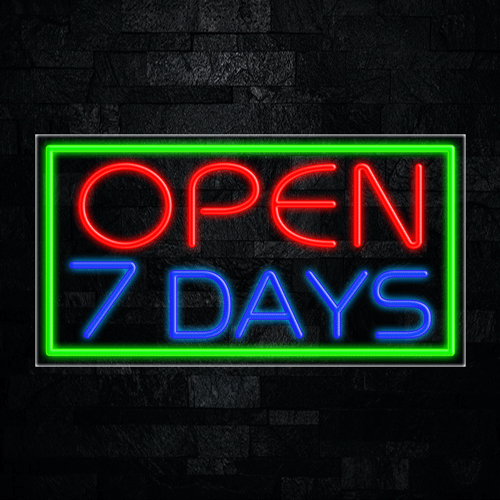 Open 7 Days LED Flex Sign 37″ x 20″