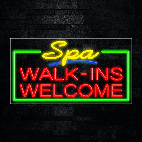 Spa Walk ins Welcome LED Flex Sign 37″ x 20″