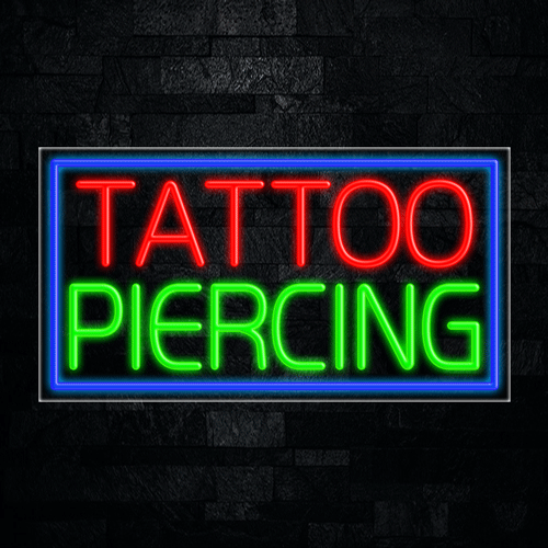 Tattoo Piercing LED Flex Sign 37″ x 20″