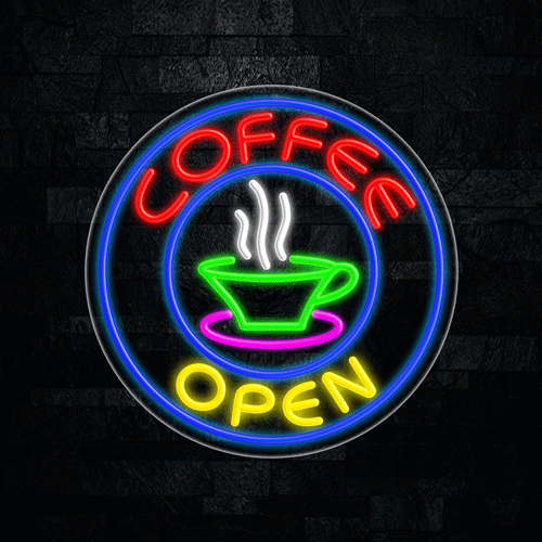 Coffee LED Flex Sign 26″ x 26″