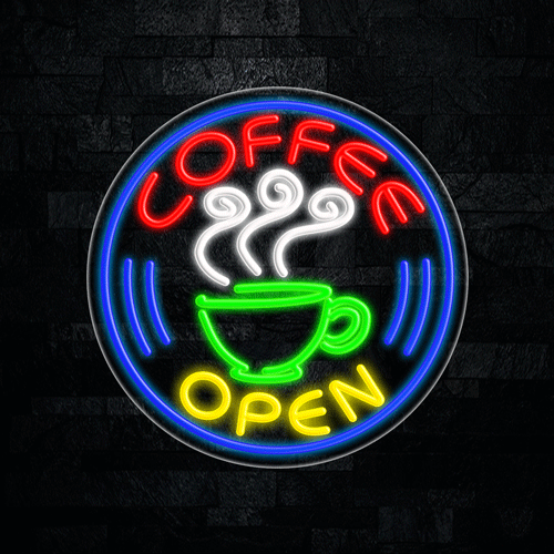 Coffee LED Flex Sign 26″ x 26″