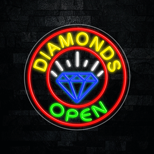 Diamonds LED Flex Sign 26″ x 26″