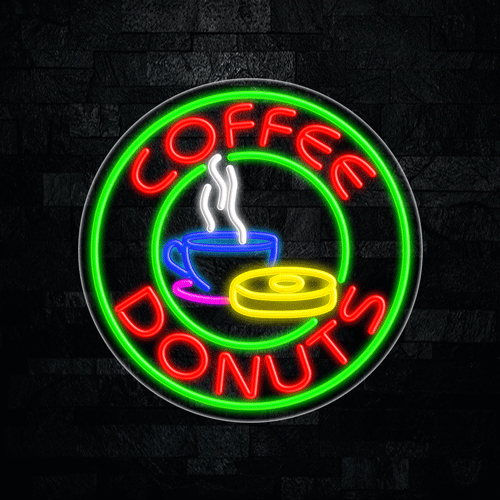 Coffee Donuts LED Flex Sign 26″ x 26″