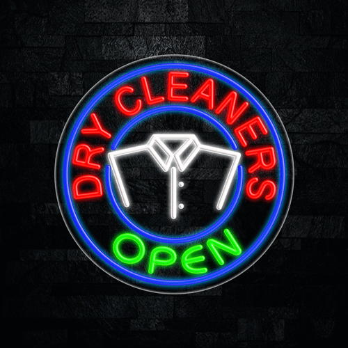 Dry Cleaners LED Flex Sign 26″ x 26″